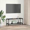 vidaXL Cabinet TV Stejar Negru 100x33x41cm Lemn Ingineresc și Fier