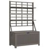 vidaXL Cutie de depozitare cu spalier, gri, 99x50x160 cm, lemn acacia