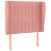 vidaXL Tăblie de pat cu aripioare, roz, 103x23x118/128 cm, catifea