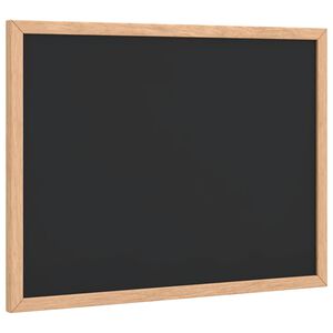 vidaXL Tablă cu cadru din lemn masiv de pin negru 40x30 cm