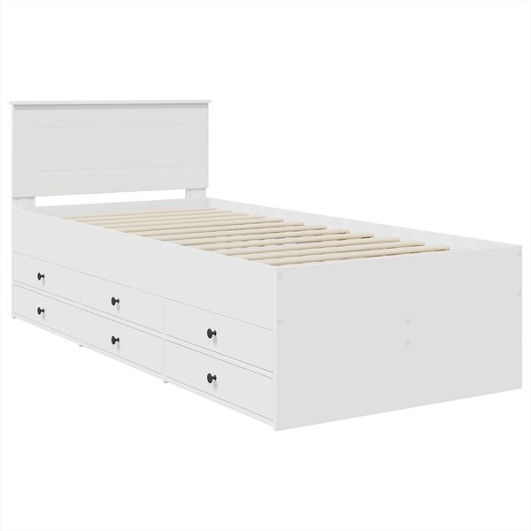 vidaXL Daybed cu sertar Manual Alb și negru 90 x 200 cm Lemn compozit