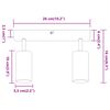 vidaXL Spot de tavan Negru 26 x 5.5 x 16.5 cm Oțel