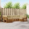 vidaXL Seturi de canapele 6 pcs Natural și Bej Lemn Solid de Acacia