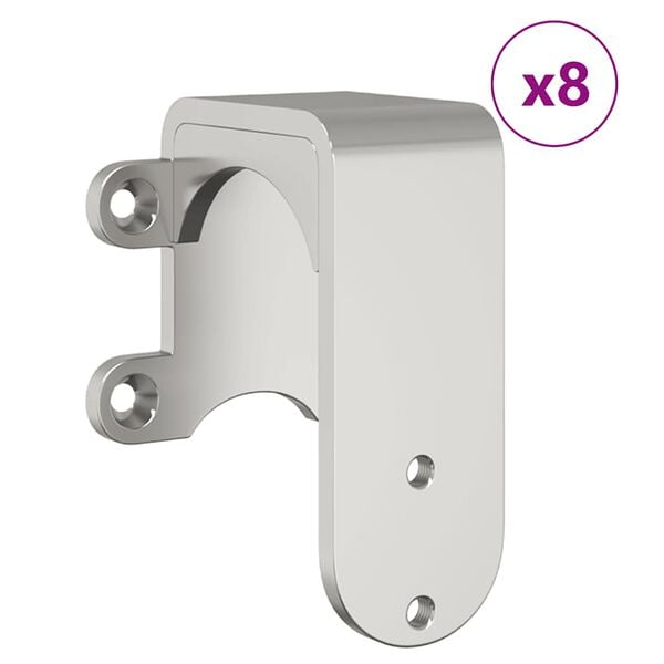 vidaXL Set piese pentru ușă glisantă, argintiu, 400 cm oțel inoxidabil