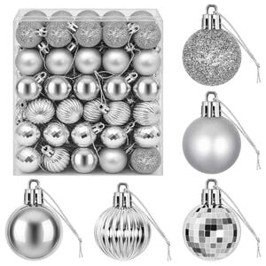 vidaXL Set de globuri de Crăciun 150 buc. Argintiu 3 cm Polistiren
