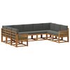 vidaXL Set de canapele de exterior 9 buc. Natural și Antracit