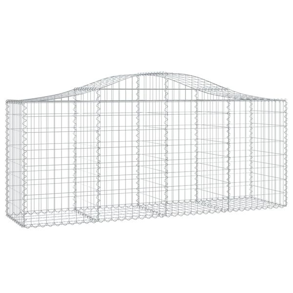 vidaXL Coșuri gabion arcuite 3 buc, 200x50x80/100 cm, fier galvanizat