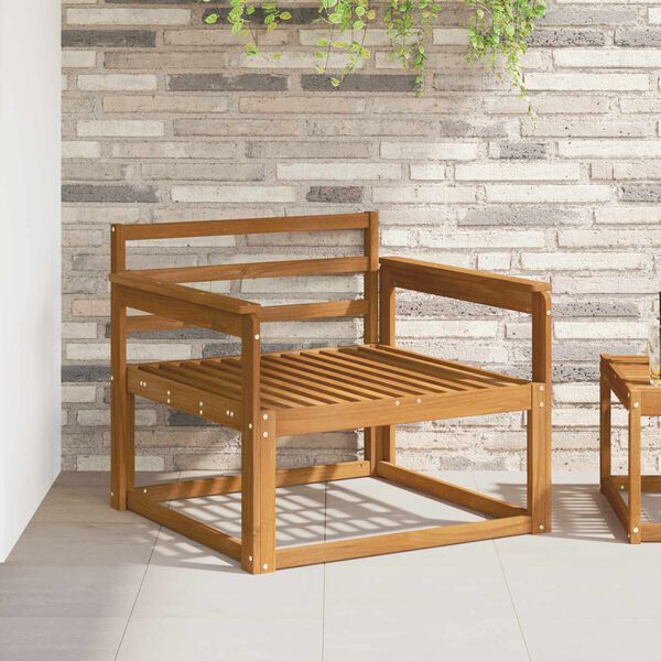 vidaXL Canapea Medie pentru Exterior Lemn Solid de Acacia natural