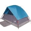 vidaXL Cort de camping cupolă pentru 2 persoane, albastru, impermeabil