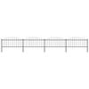 vidaXL Gard de grădină cu v&acirc;rf tip suliță din oțel 714,5x75 cm, negru