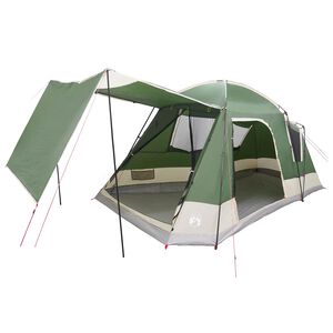 vidaXL Tent Cabină 8 persoană Verde Poliester și oțel