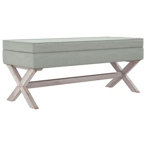 vidaXL Taburet de depozitare, gri deschis, 110x45x49 cm, catifea