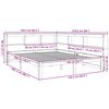vidaXL Pat cu bibliotecă fără saltea maro 140x200 cm lemn masiv de pin