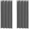 vidaXL Perdele Voile cu Oelii 2 buc Gri Inchis 140x245 cm