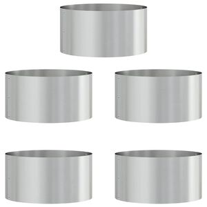 vidaXL Inele pentru vaze 5 pcs Argintiu 40 x 40 x 20 cm