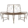 vidaXL Bancă cu arbori 4-Număr de locuri 160 x 80 x 89 cm Oțel