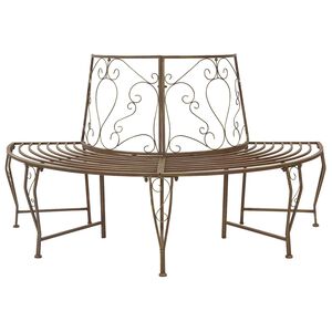vidaXL Bancă cu arbori 4-Număr de locuri 160 x 80 x 89 cm Oțel