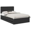 vidaXL Cadru de pat cu sertar Negru 120 x 200 cm Lemn Ingineresc