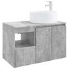 vidaXL Set de mobilier pentru baie 2 buc. Gri Beton Lemn prelucrat
