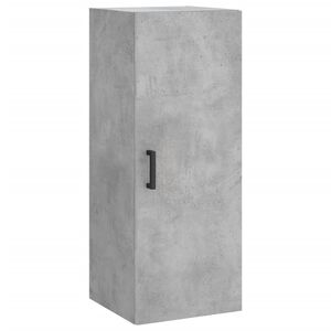 vidaXL Dulap montat pe perete, gri beton, 34,5x34x90 cm