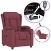vidaXL Fotoliu rabatabil electric, roșu vin, material textil