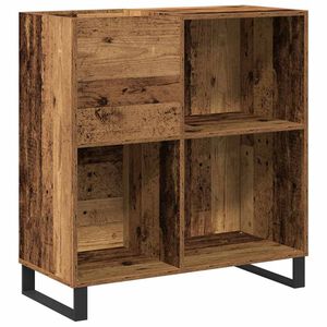 vidaXL Dulap pentru discuri de vinil Lemn vechi 84,5 x 38 x 89 cm