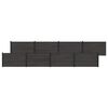 vidaXL Set de Gard 8 buc. 1391 x 105 cm WPC și Aluminiu Negru