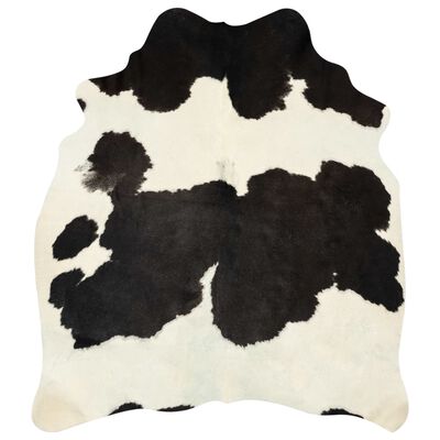 vidaXL Covor, alb și negru, 180x220 cm, piele naturală de vacă