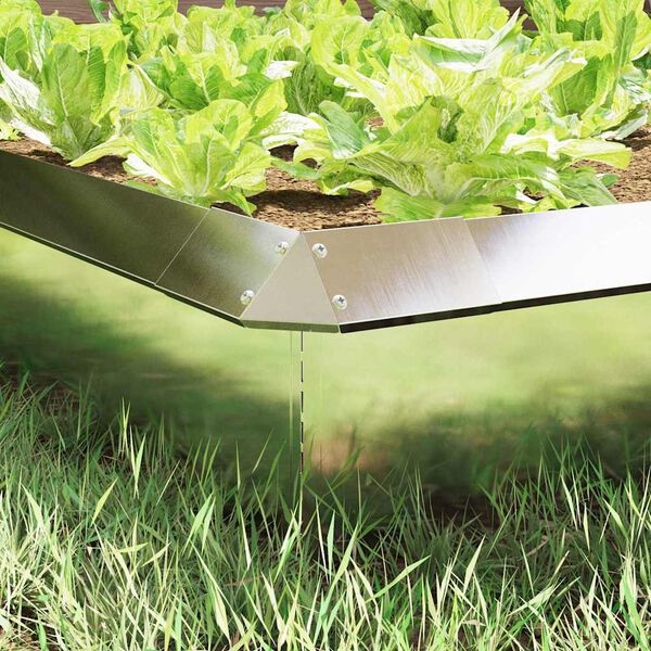 vidaXL Gard pentru melci 4 pcs Argintiu 13,5 x 13,5 x 25 cm