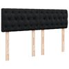 vidaXL Pat box spring cu saltea, negru, 140x200 cm, catifea