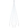 vidaXL Brad de Crăciun pe catarg, 108 LED-uri, alb rece, 180 cm