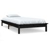 vidaXL Cadru de pat, negru, 100x200 cm, lemn masiv de pin