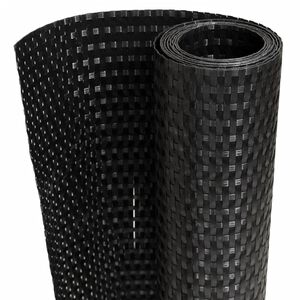 vidaXL Paravan pentru balcon, negru, 300x80 cm, poliratan