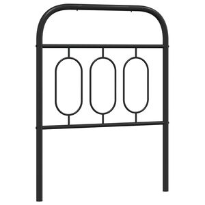 vidaXL Tăblie de pat de schimb metalică, negru, 75 cm