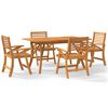 vidaXL Set mobilier de grădină, 5 piese, lemn masiv de acacia