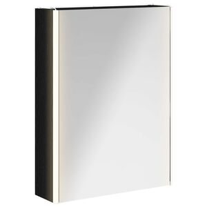 vidaXL Dulap cu oglindă pentru baie Stejar Negru 53,5 x 15,5 x 70 cm