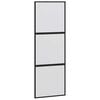 vidaXL Ușă glisantă cu set feronerie neagră 76x205cm sticlă securizată