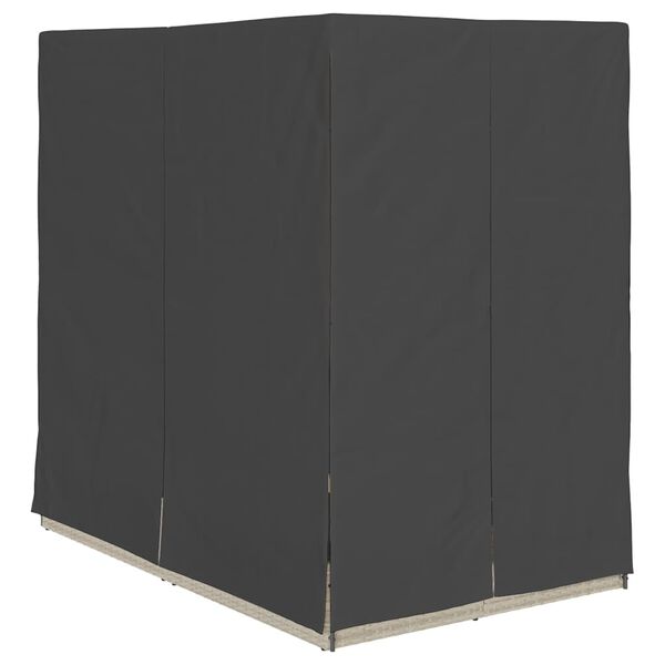 vidaXL Șezlong dublu cu acoperiș Gri deschis 205 x 129 x 200 cm