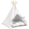 vidaXL &Icirc;ncape pentru animale de companie cu pernă Alb 40 x 40 x 50 cm