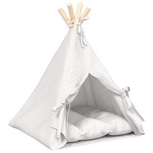 vidaXL &Icirc;ncape pentru animale de companie cu pernă Alb 40 x 40 x 50 cm