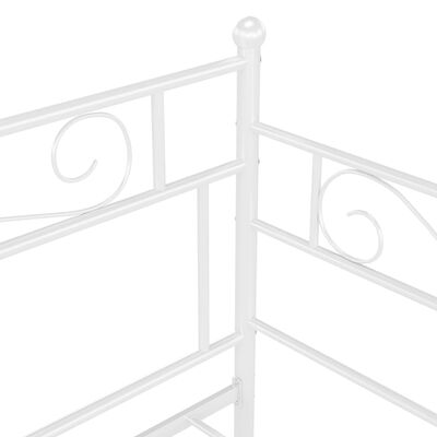 vidaXL Cadru canapea extensibilă, alb, 90x200 cm, metal