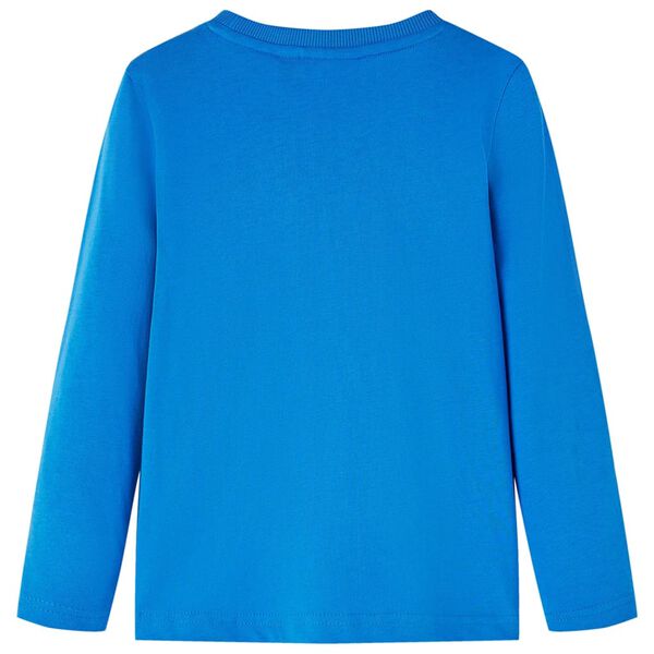 Tricou copii m&acirc;neci lungi albastru cobalt 116