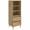 vidaXL Bufet Stejar Artizanal 40 x 36 x 110 cm Lemn prelucrat
