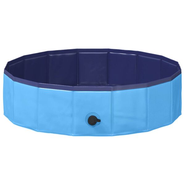 vidaXL Piscină pliabilă pentru c&acirc;ini albastru 80 x 80 x 20 cm PVC