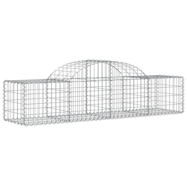 vidaXL Coș gabion arcuit, 200x50x40/60 cm, fier galvanizat