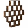 vidaXL Raft de perete Stejar fumuriu 120 x 20 x 136 cm Lemn prelucrat
