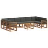 vidaXL Set de canapele de exterior 11 buc. Natural și Antracit