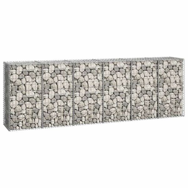 vidaXL Perete gabion cu capace, 300x50x100 cm, oțel galvanizat