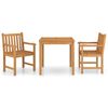 vidaXL Set de mobilier de grădină cu 3 piese, 80x80 cm, lemn masiv de tec