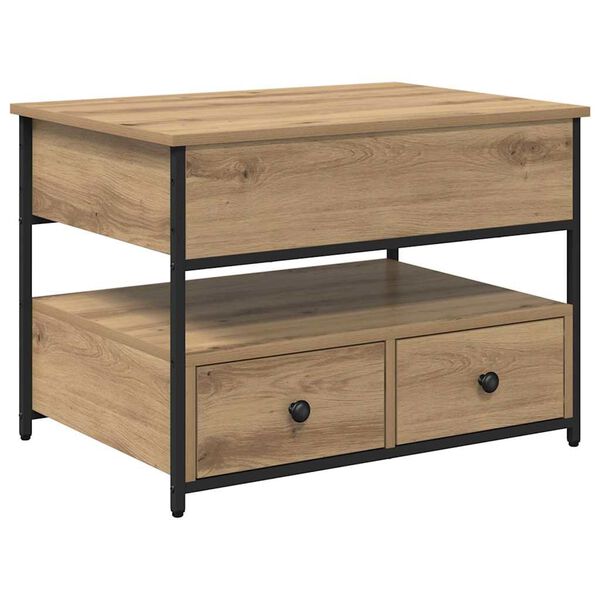 vidaXL Masă de cafea Stejar Artizanal 70 x 50 x 54.5 cm Lemn compozit